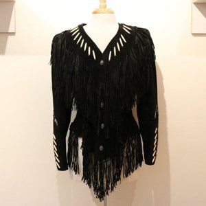 Renegade by Ren Ellis Leather Fringe Jacket